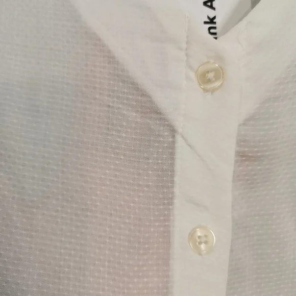 Frank and Oak Dobby Ruffle Blouses in white - Picture 5 of 10